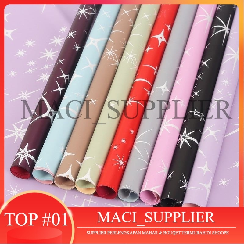

FL16 STAR Kertas Bunga Paper Buket Motif Bintang Sparkling Florist Cellophane