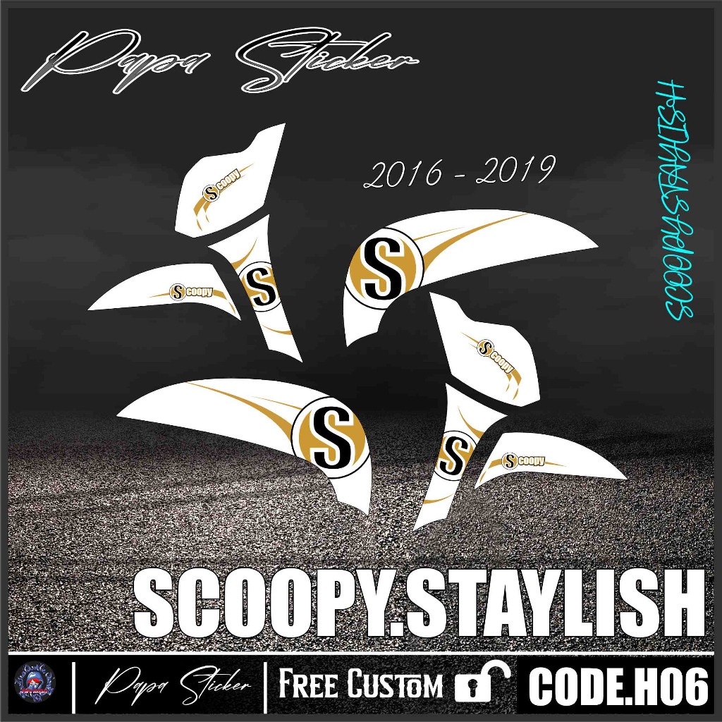 STRIPING STICKER SCOOPY 2016 VARIASI, STIKER LIST VARIASI SCOOPY 2016 H06