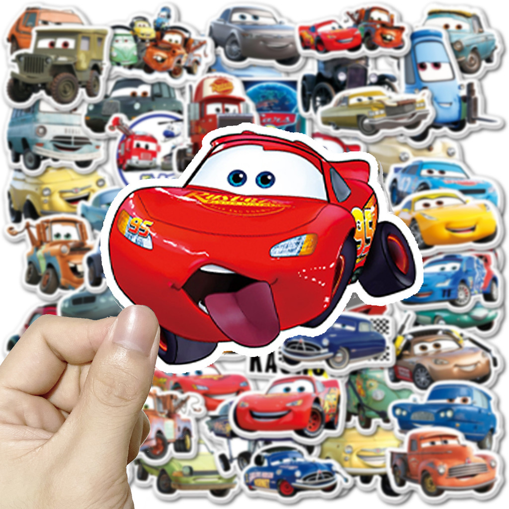 

10/50Pcs Cartoon Lightning Mcqueen Cars Stickers Moive Scrapbook Fridge Suitcase Skateboard Graffiti Stickers Waterproof