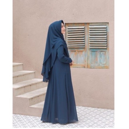 NAYRA SYARI GAMIS BUSUI JILBAB 2 LAYER UKURAN XL SET MURAH BUSUI POLOS MAXI DRESS GAMIS PESTA LEBARA
