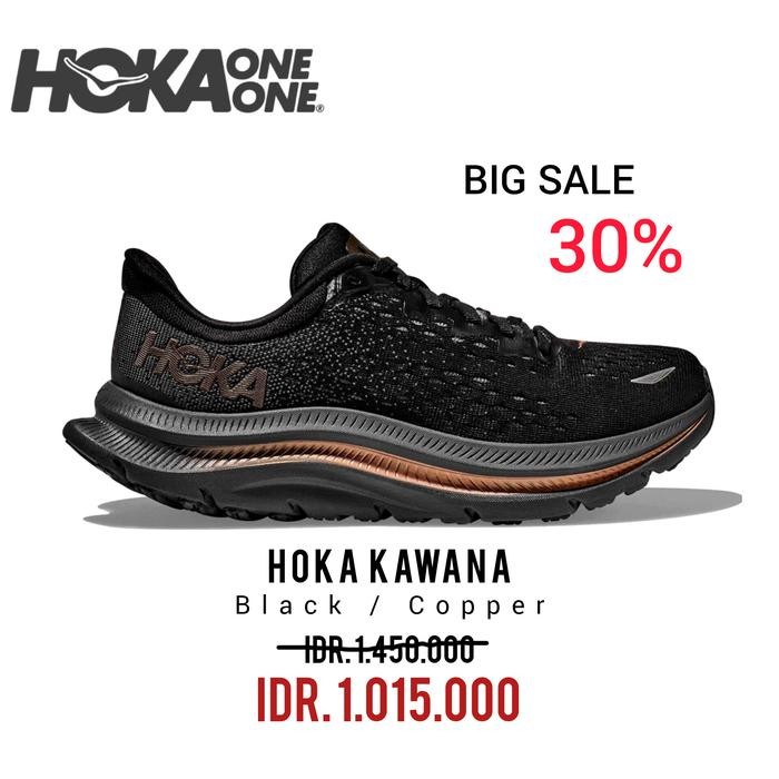 SEPATU RUNNING HOKA KAWANA BLACK/ COPPER MEN'S 100% ORIGINAL BNIB / SEPATU SNEAKERS PRIA DAN WANITA