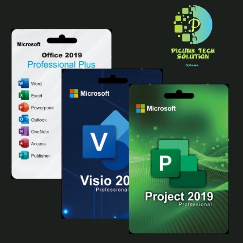 Bundling Ms Office+Visio+Project Pro 2019 Original License