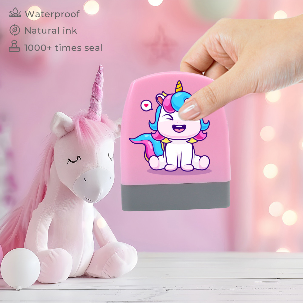 

Unicorn Personalized Custom Made Name Children's Stamp Toy