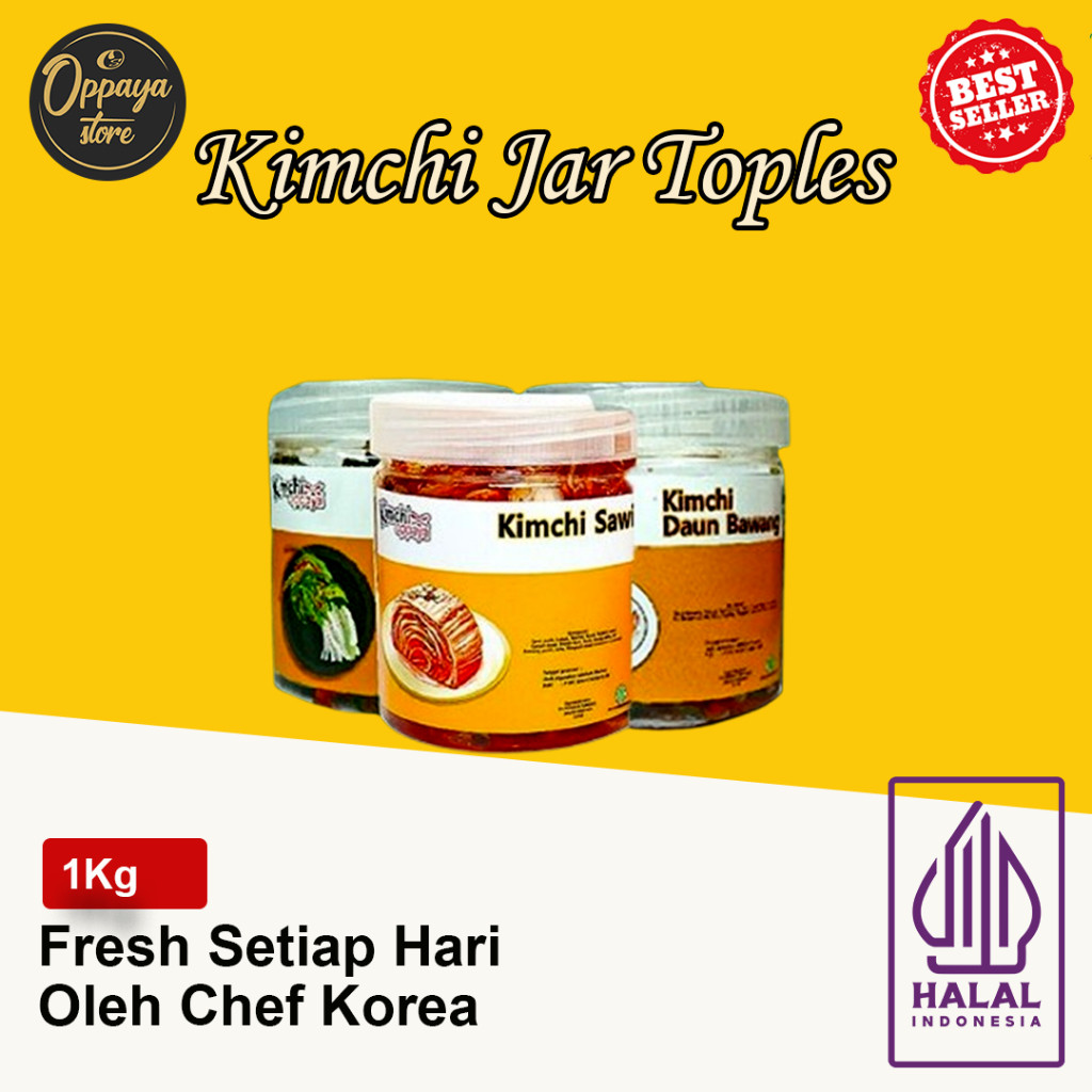 

Kimchi In Jar 1 Kg Kimchi Original Korea Halal Authentic Korea ( Jar ) Kimchi Semua Varian 1Kg