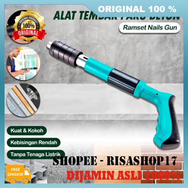Fixfast Paku Beton Tembakan Paku Beton Nail Gun Alat Paku Tembak Beton Pistol Paku Beton 100% ASLI