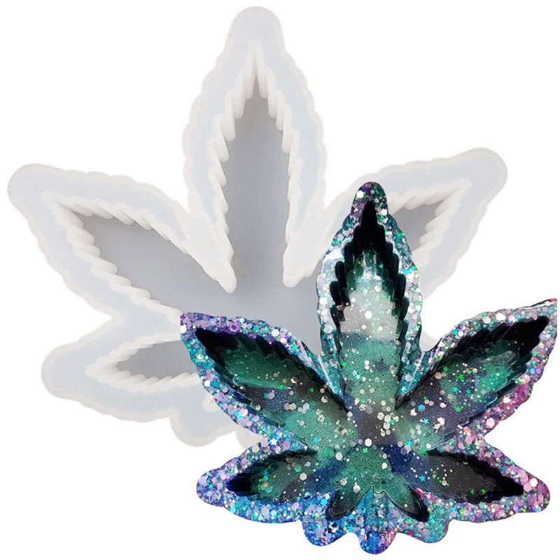 

1 Pcs Leaf Maple Resin Mold, Weed Ashtray Silicone Molds, Leaf Tray Mold Ideal for Jewelry Storage Box Handmade Crafts Home Deco
