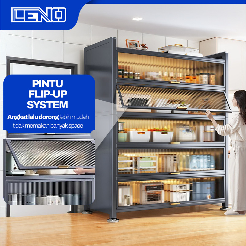 Lemari Dapur Serbaguna Multifungsi Lemari Perabotan Dapur Tertutup Rak Piring Tertutup Rak Piring