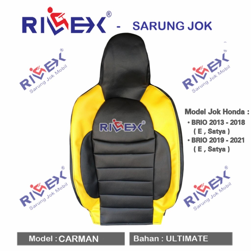 RILEX Ultimate - Sarung Jok Mobil BRIO Model Carmann Hitam List