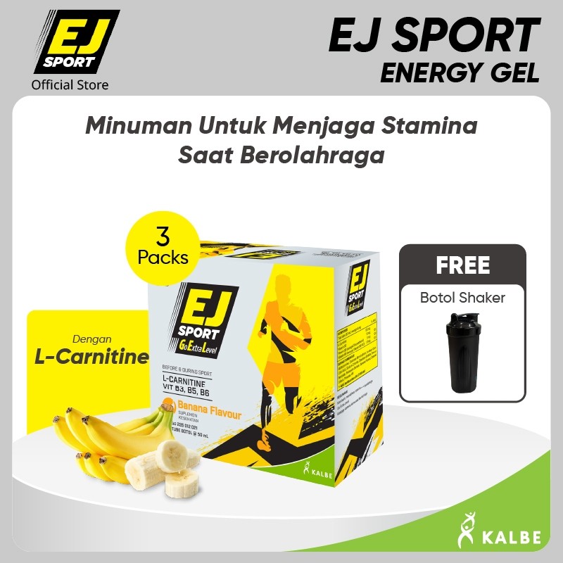 

[Special Bundle] EJ Sport Banana Energy Gel - Isi 3 Pack + FREE Gift