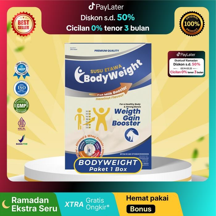 

BodyWight Susu Kambing Etawa Membantu Meningkatkan Nafsu Makan Kemasan 250gr Paket 1 Box