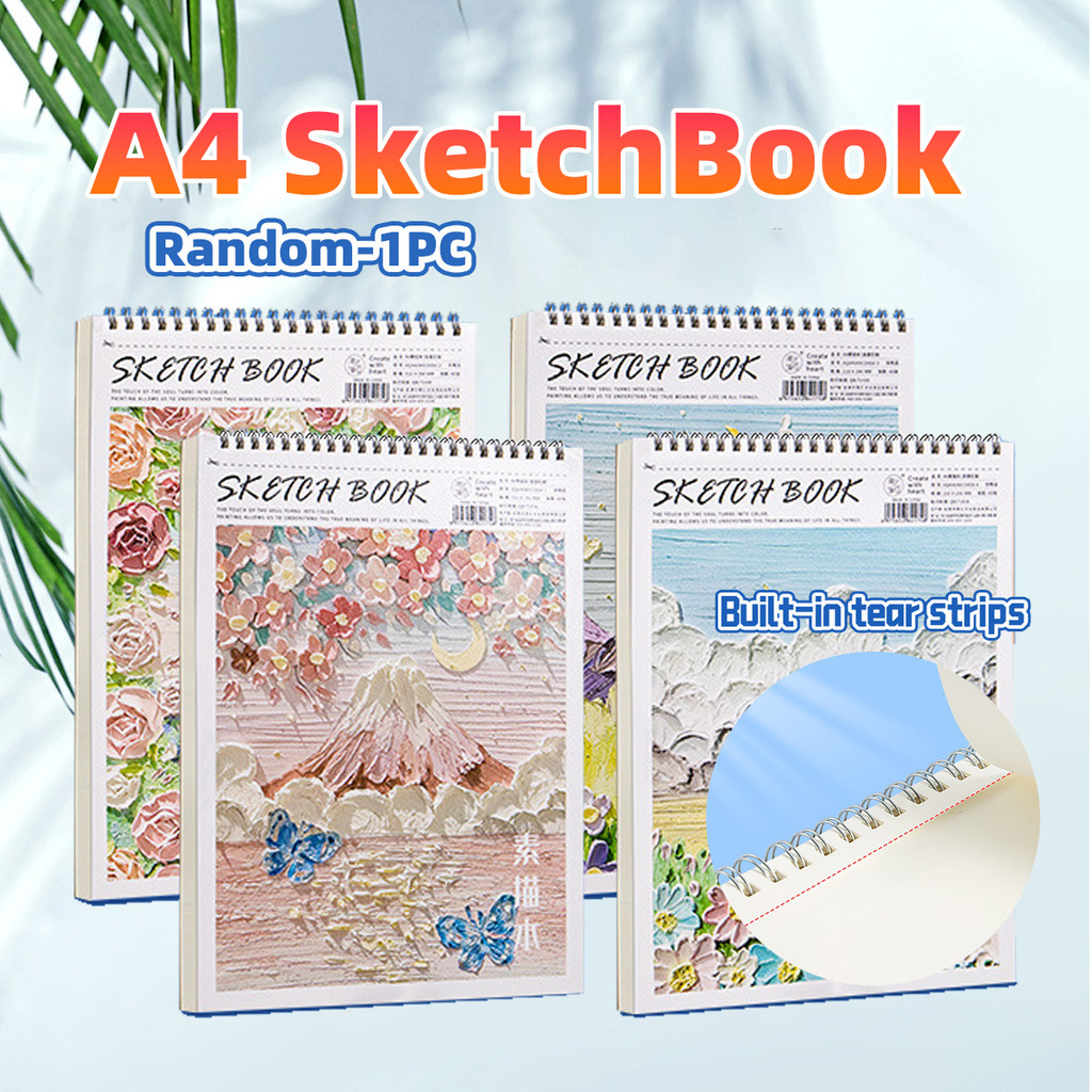 

Sketch Book A4 sketsa gambar tebal Aesthetic Buku Vertikal Jilid Spiral 40 Lembar/80 Halaman