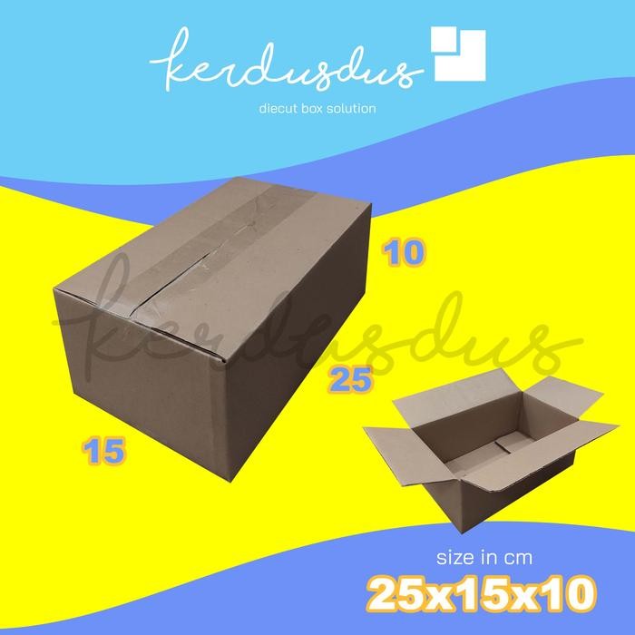 

25x15x10 cm kardus box karton kotak packing packaging POLOS SHEET