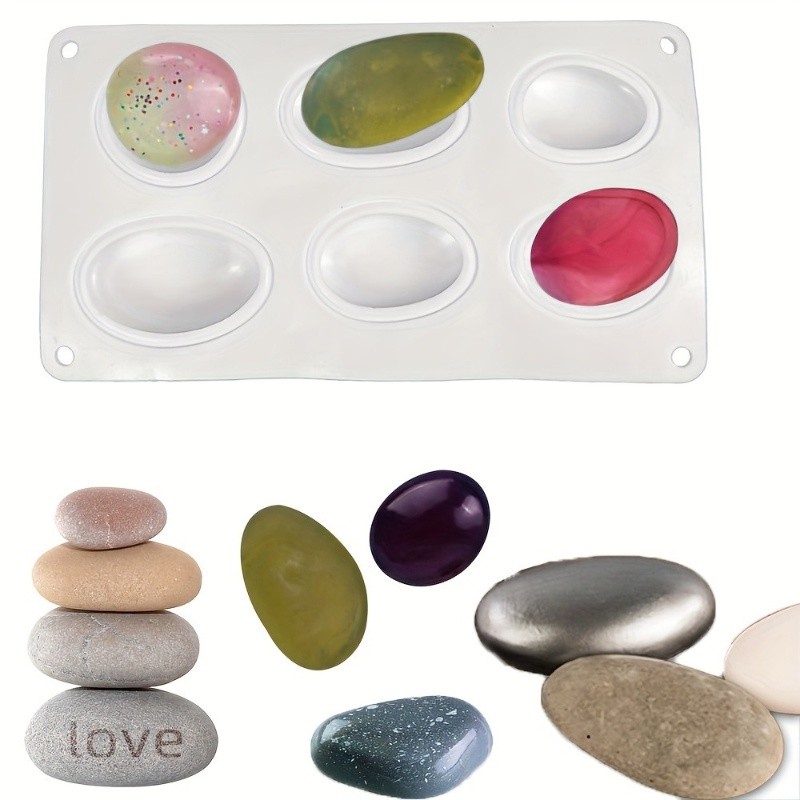 

Pebble Soap Ornament Silicone Molds DIY Handmade Stone Ice Grid Cake Baking Resin Mold Garden Bonsai Decoration Display Crafts