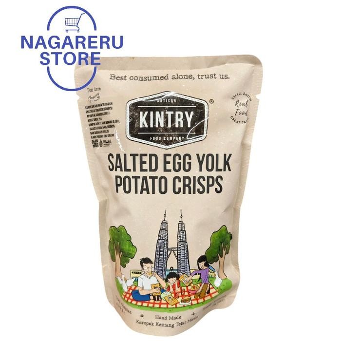 

Kintry salted egg yolk potato chips (keripik kentang rasa telor asin) 25gr