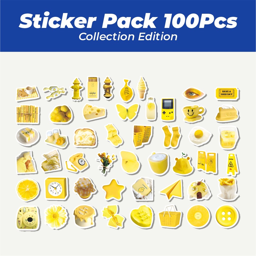 

Hot Stiker INS Yellow [Kuning] Lucu Anti Air Stikers Berperekat Waterproof Sticker Decal Buat Motor Helm Buku Journal Koper Casing HP Laptop Botol Minum