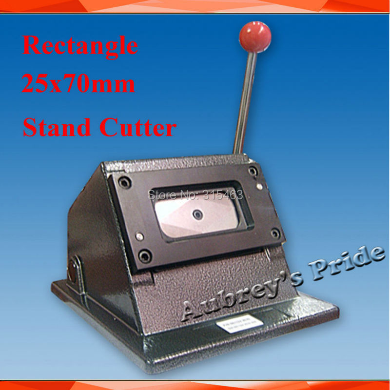 

NEW Heavy Duty Manual Rectangle 25x70mm Multi Sheets Stand Paper Graphic Punch Die Cutter for Pro Button Maker