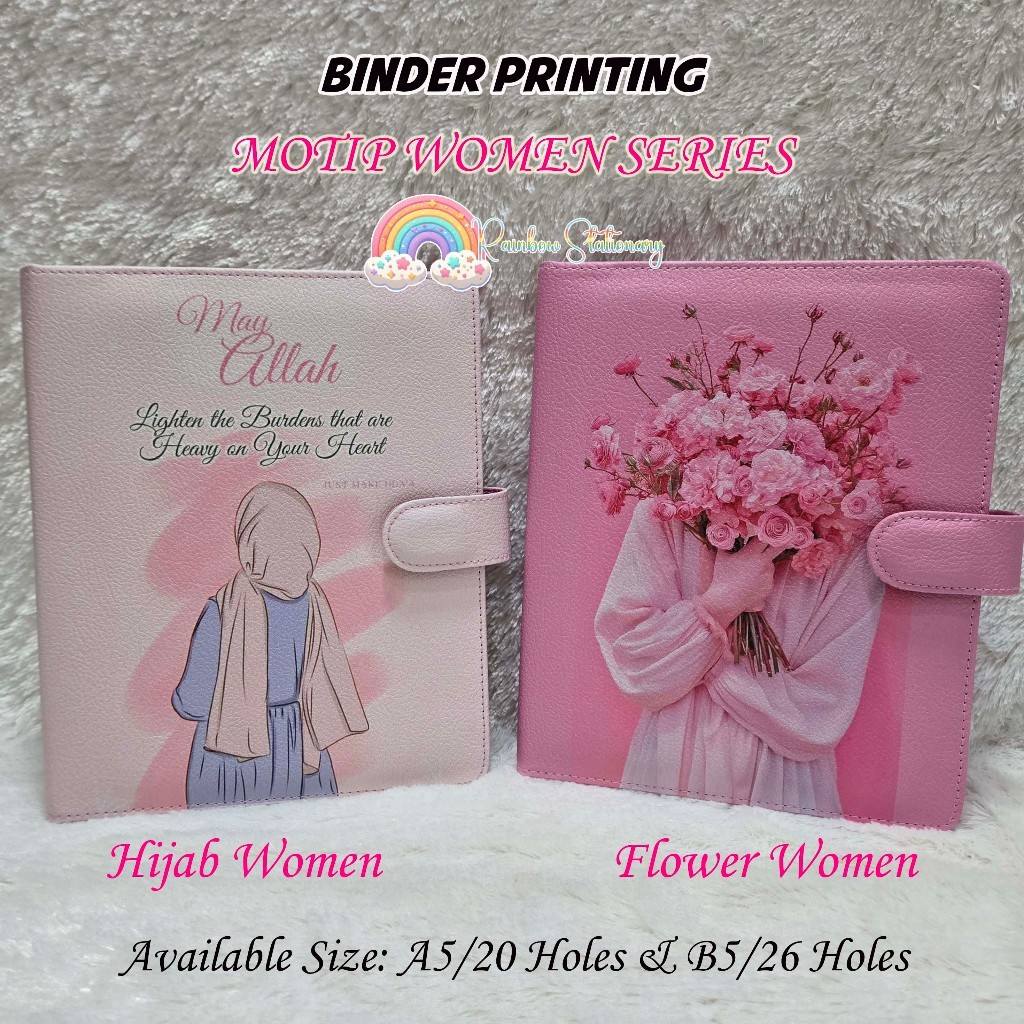 

PROMO Binder Printing Motip Women Series. Ukuran A5/20 holes & B5 26/holes