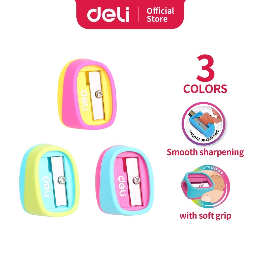 

Deli rautan pensil satu lubang untuk pensil standar 8mm 3 Warna ER00903