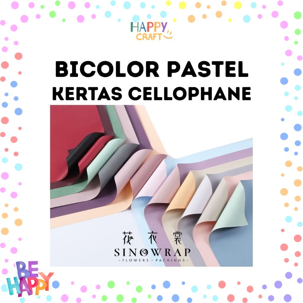 

(20 LEMBAR) Kertas Cellophane Buket Bunga - BICOLOR PASTEL - Flower Wrapping Paper