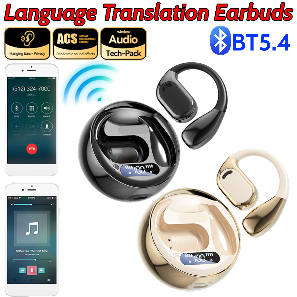

Translator Earbuds Bluetooth-Compatible 5.4 Real-time Two-Way Earbuds Translation Earphones for Travel Business Learning