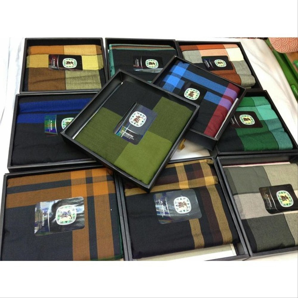 Sarung GAJAH DUDUK Aneka Motif - Kain Sarung Tenun Pria Dewasa Laki Cowok Sholat Cap Hitam Putih War