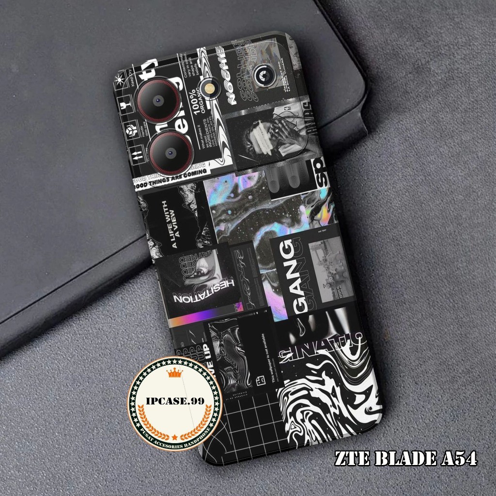 Softcase ZTE Blade A54 - Case pro camera - MOTIF KEREN - bahan karet lentur - casing ZTE Blade A54 -