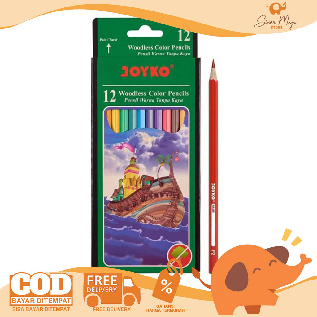 

Joyko Pensil Warna CP-103(Tanpa Kayu)