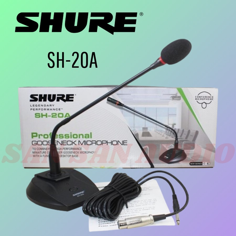 

SHURE MIC MEJA/ MIC PODIUM S-20A kabel 5 meter