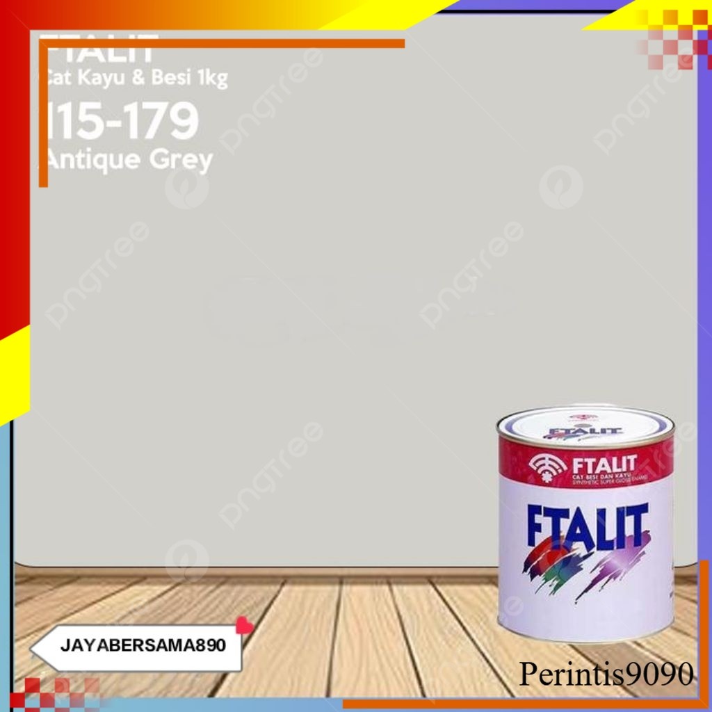 

Cat minyak Ftalit kansai paint 1kg antique grey 179