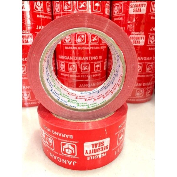 

Lakban FRAGILE Merah Goal Tape size 48mm x 100 yard