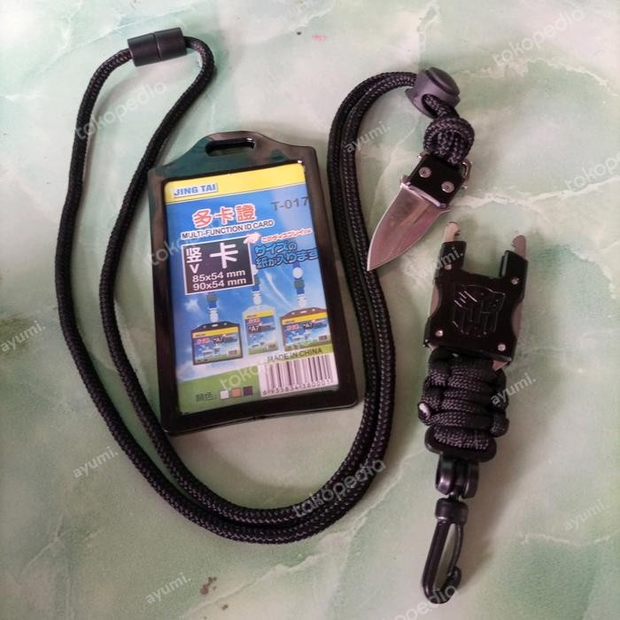 

Promo Name Tag Holder / Tali Gantungan ID Card Lanyard Paracord knife