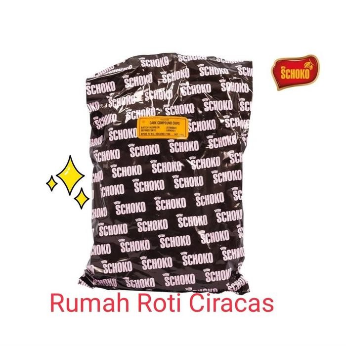 

CHOCOLATE CHIP 500GR SCHOKO CHOC CHIPS KERUCUT COKLAT NO TULIP ELMER