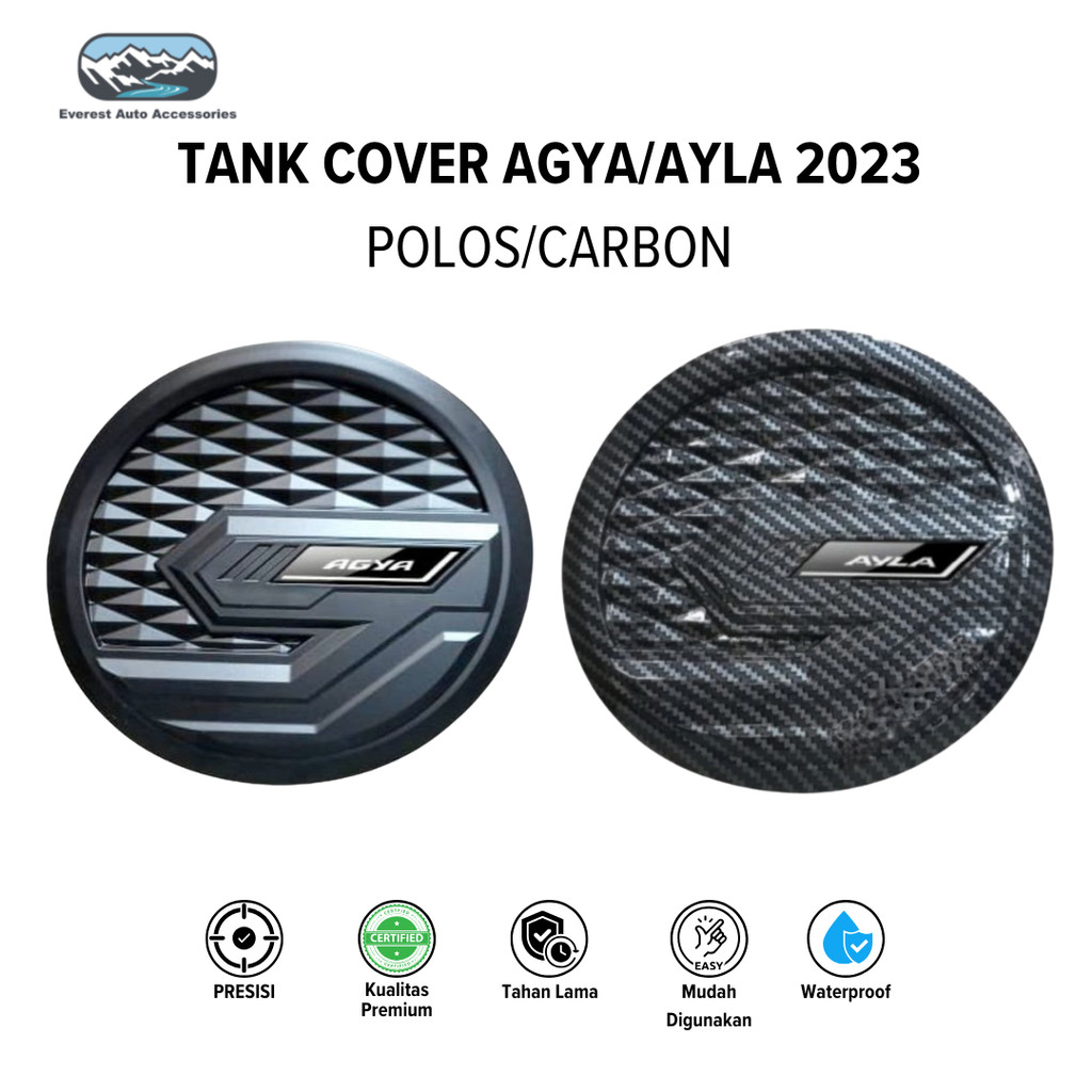 Tank Cover Agya Ayla GR SPORT 2023 2024 2025 CARBON Hitam Doff Aksesoris Variasi