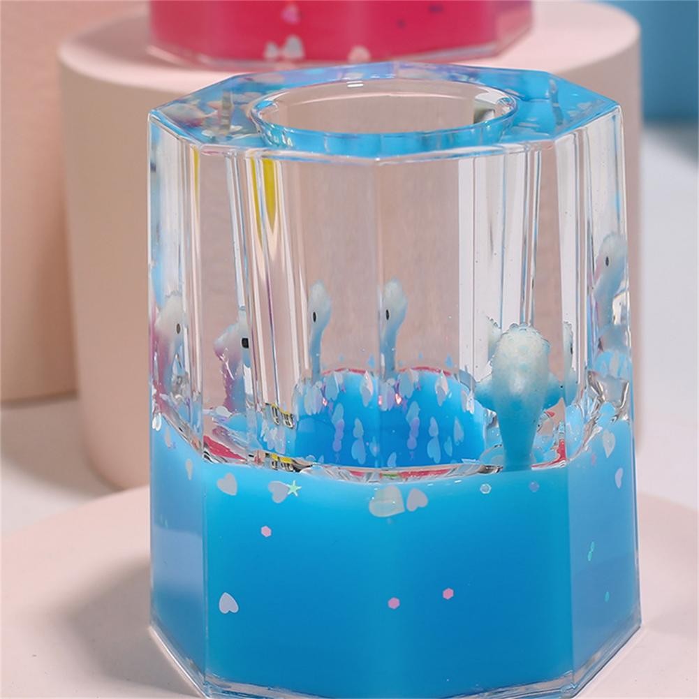 

Useful Octagon Pencil Desktop Organizer Stand Case Decompression Toy Portable Pencil Pot Holder Easy to Take for Gift