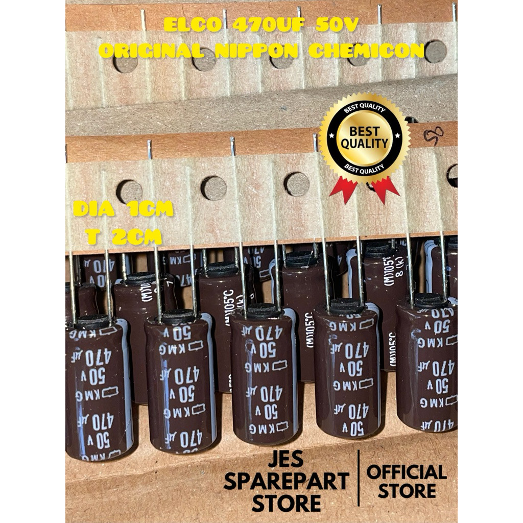 ELCO ELCO 470UF 50V RENCENG ORIGINAL  NIPPON CHEMICON