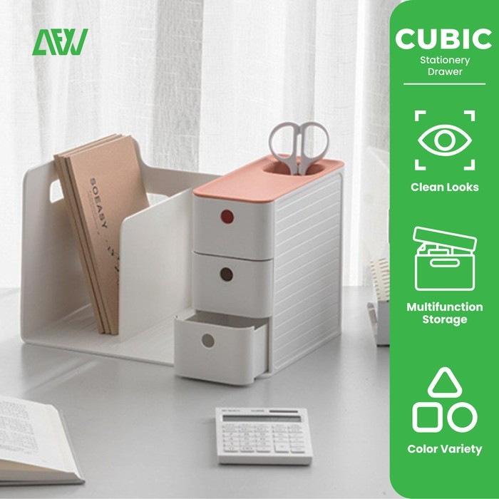 

Drawer Deskstop Organizer Rak Aksesoris Kotak Penyimpanan Rak Dokumen CUBIC