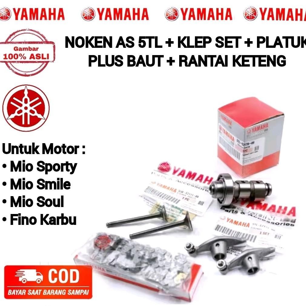 Paket Noken As Mio Sporty + Pelatuk Klep Mio Ori Premium + Klep Set Mio Lama + Rantai Keteng Mio Kam