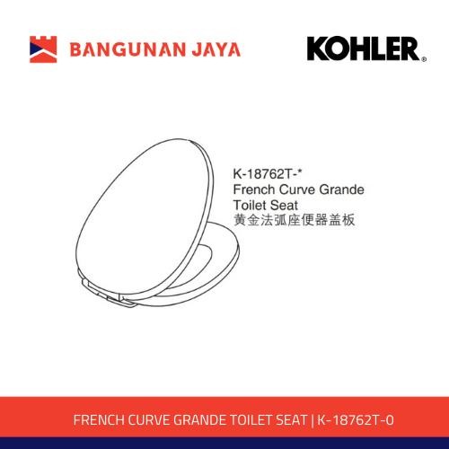 KOHLER FRENCH CURVE FOR SAN RAPHAEL GRANDE TOILET SEAT | K-18762T-0