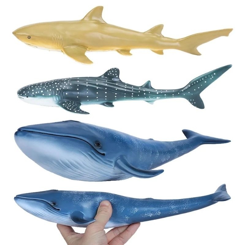 MAINAN IKAN PAUS KARET WHALE TURTLE DOLPHIN FIGURE HEWAN LAUT LUMBA