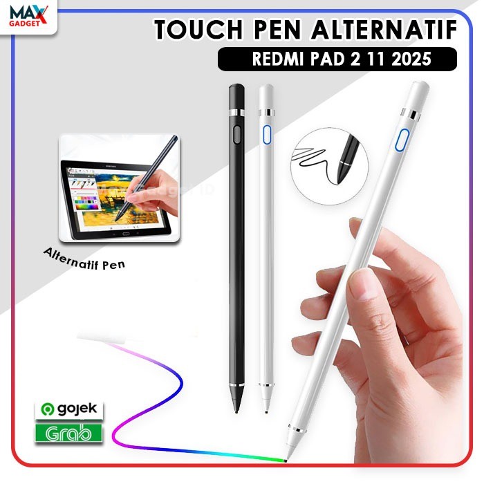 

REDMI Pad 2 11 Inch 2025 Alternatif Stylus Pen Charging Touch Pen Pencil Active Pensil Lampu Led Sensitif Sensitive Rechargeable Pensil Stilus Alternatif Universal Micro USB Easy Digital Drawing Sederhana Simple Tulisan Warna Hitam Murah Free Charge