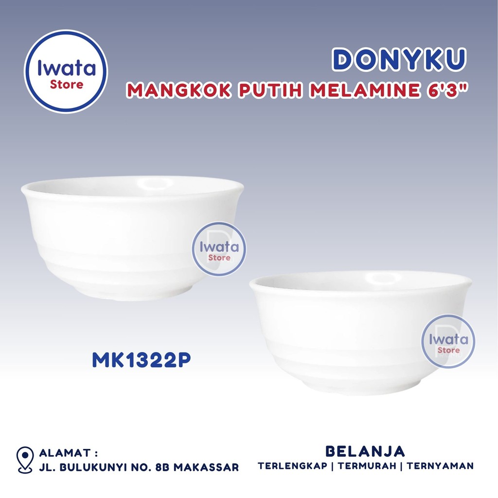 DONYKU MANGKOK PUTIH MELAMINE 6'3" MK1322P