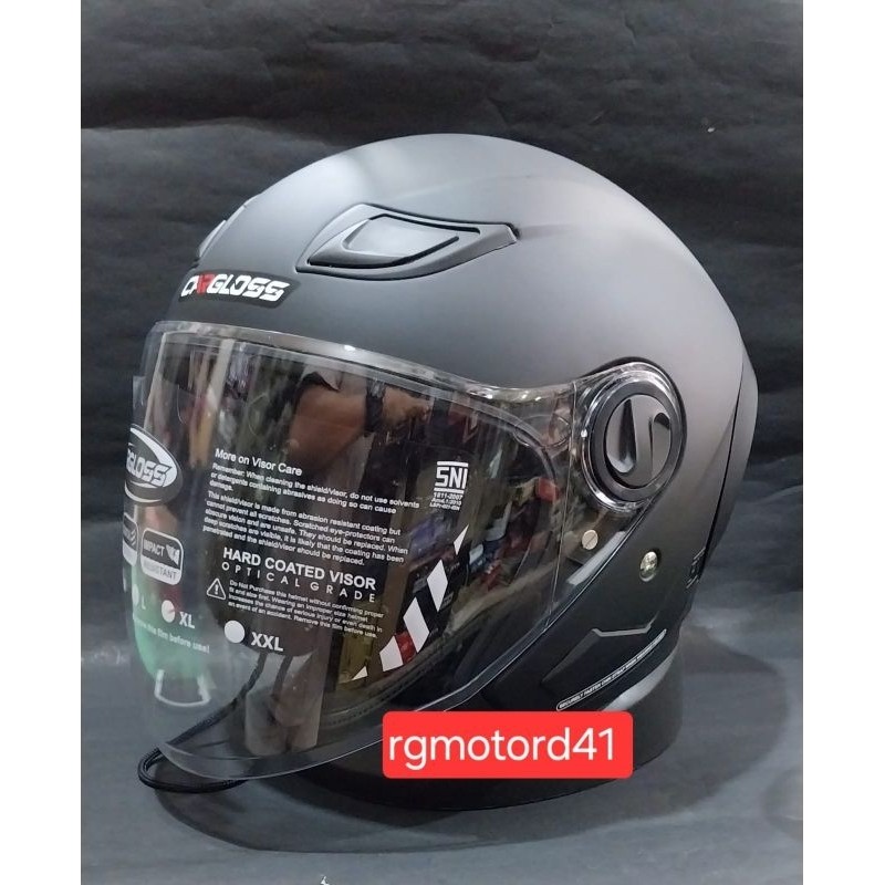HELM CARGLOSS NFS POLOS  | HELM CARGLOSS HALF FACE SINGLE VISOR