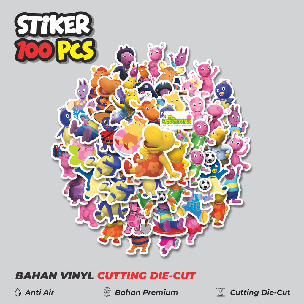 

Terbaru! 50 pcs Stiker Kartun Series Bakyardigans Mix 1 Dekorasi Lucu Kreatif untuk Notebook, Skateboard, HP