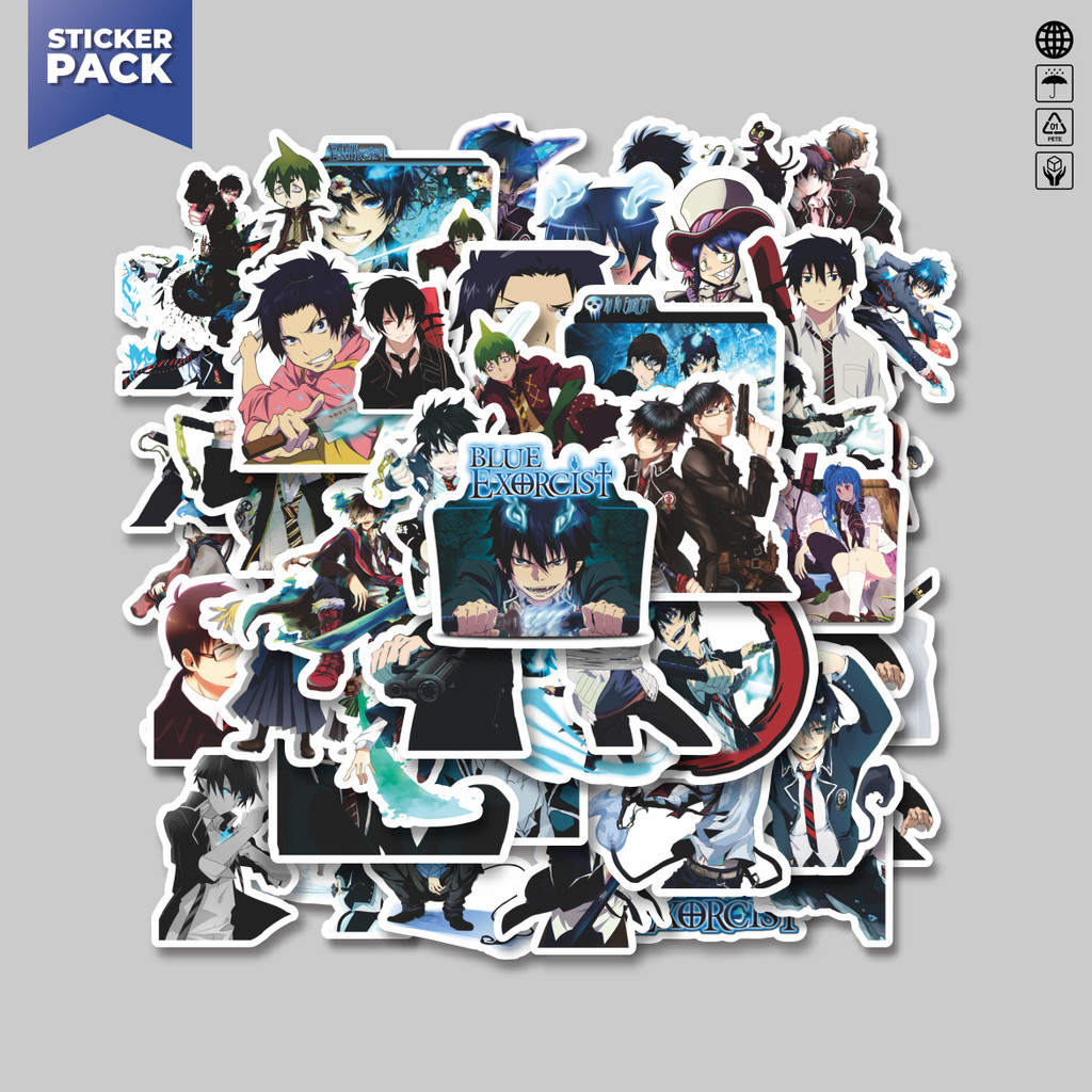 

[100PCS]Stiker Pack Stiker Anime Series Blue Exorcist Character Mix Aesthetic Vinyl Anti Air Dekorasi Sticker Laptop Buku Journal Koper Helm Casing HP Gitar Helm Skateboard