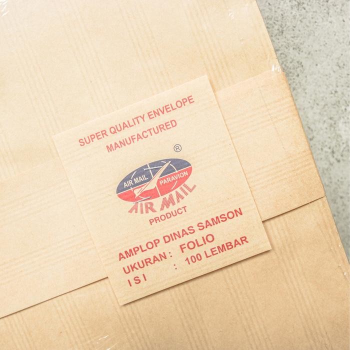 

Amplop Coklat Polos Folio Air Mail / Amplop Dinas Samson Eceran - Spesifikasi