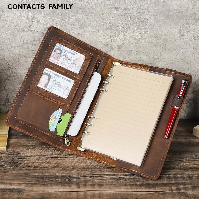 

A4/A5 Notebook Book Cover Luxury Retro Leather Notebook Cover Case Replaceable Core Office School Supplies Stationery