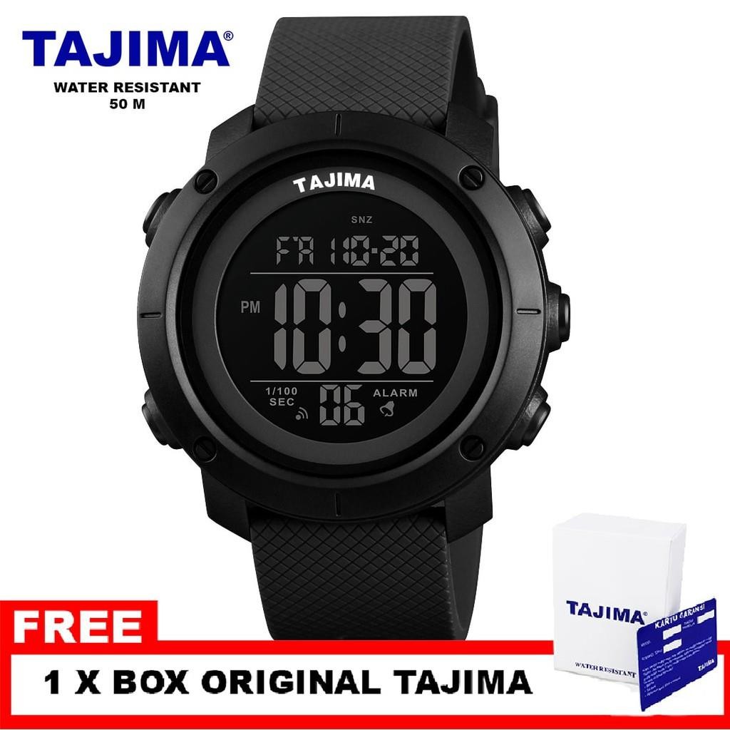 Jam Tangan Digital Sports Pria Tajima 9684 Water Resist Original Garansi 1 Tahun + Free BOX tajima.i