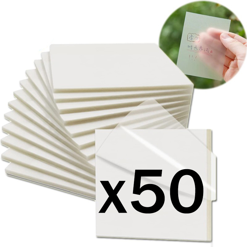 

Clear Transparent Wateproof Sticky Note Scrapes Stickers Note Pads Paper Clear Notepad Student School Stationery Office Supplies