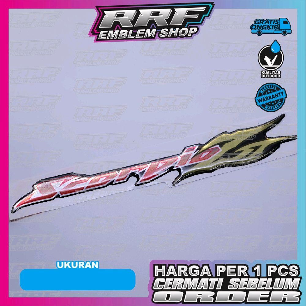 emblem timbul SCORPIO Z / emblem chrome yamaha SCORPIO Z