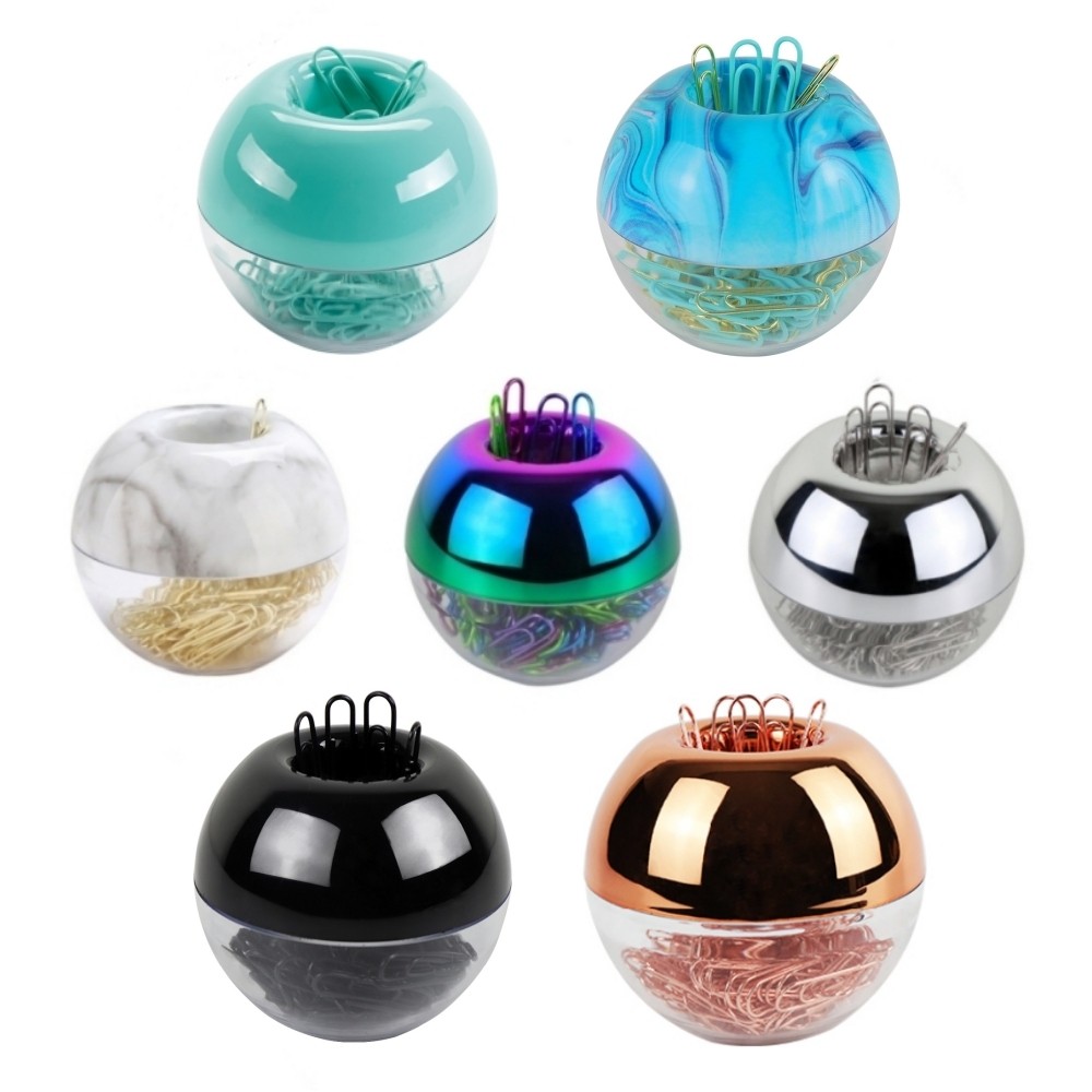 

Colorful Paper Clips Holders Acrylic Clips Dispenser Colored Bookmark Magnetic Paperclips for Office School Binding Supplies